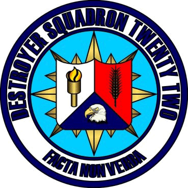 Image of Destroyer Squadron Twenty-Two's crest, which links to Destroyer Squadron Twenty-Two's Homepage.