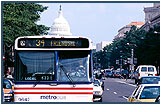 A bus provides mass transit options.