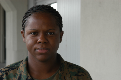 Staff Sgt. Edwina E. Moore, aviation fiscal chief for the 4th Marine Air Wing.