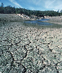 This historical photograph of a lake near San Luis Obispo, California barely contains any water following a several year drought. (Courtesy NRCS, Tim McCabe)