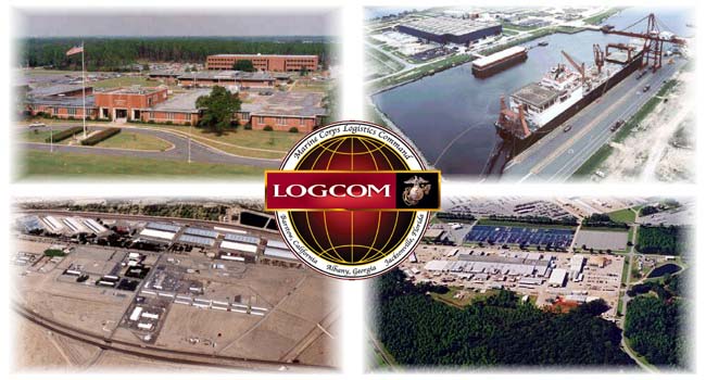 Collage of pictures depicting various functions of LOGCOM