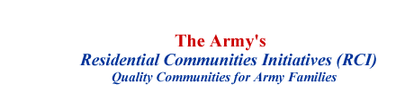 Army's Residential Communities Initiatives Banner