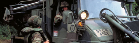 Photo of Reserve Soldiers in a truck.