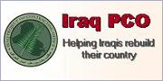 image with the PCO Logo and the words IRAQ PCO - Helping Iraqis rebuild their country, linked to the PCO website
