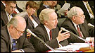 A photo of Sen. Lieberman in Committee
