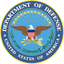 Seal of the Department of Defense with an Eagle holding 3 arrows
