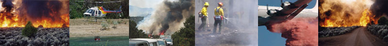 Collage of fire photos.