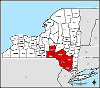 Map of Declared Counties for Disaster1565