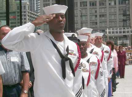 RDC's salute at a ceremony in downtown Chicago