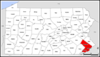Map of Declared Counties for Disaster1538