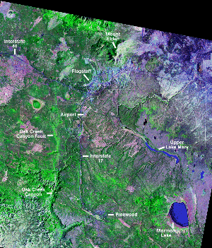 Landsat TM of Northern Arizona, 610 kb