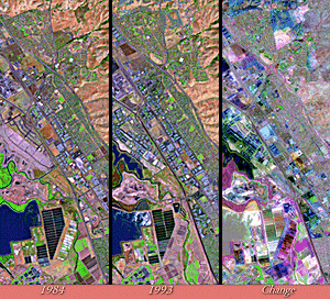 Landsat TMs of San Francisco's South Bay, 575 kb