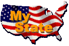 My State Waving Flag Graphic