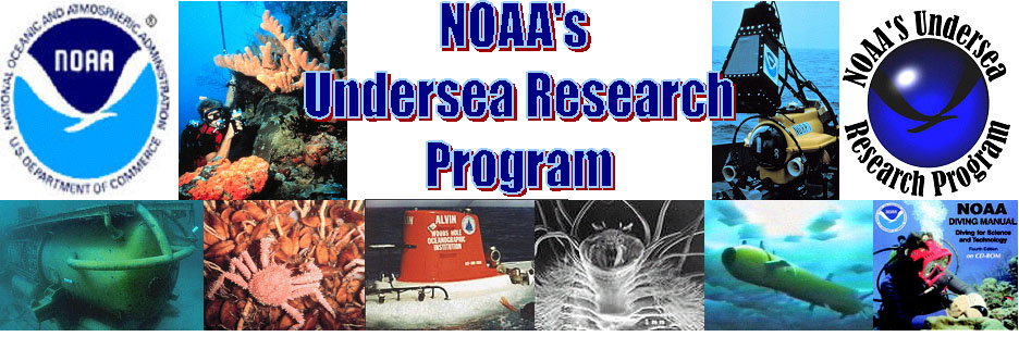 NOAA's Undersea Research Program and various header graphics
