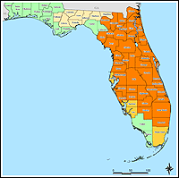 Map of Declared Counties for Disaster1545