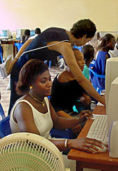 Photo: A computer fair in Senegal