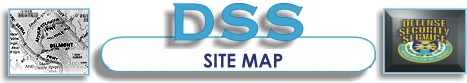 Sitemap Homepage including images of a map and DSS Seal
