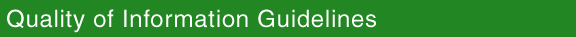 USDA Quality of Information Guidlines