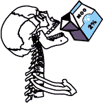 skeleton drinking milk