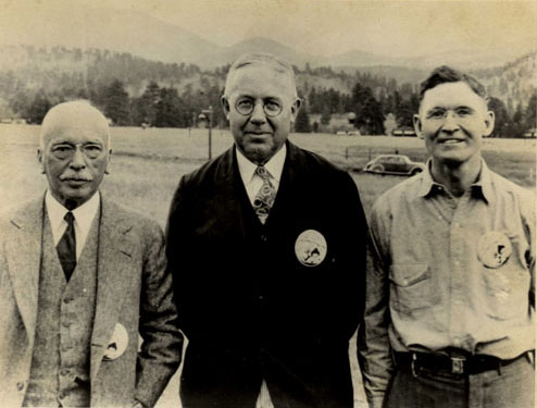 U. S. credit union founders Edward A. Filene, Roy F. Bergengren with Claude R. Orchard