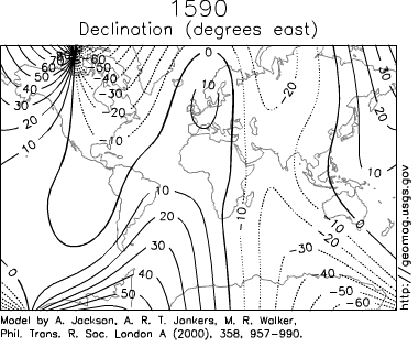Map of declination.