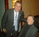 Photograph of Governor Jeb Bush and NCD Chairperson Lex Frieden