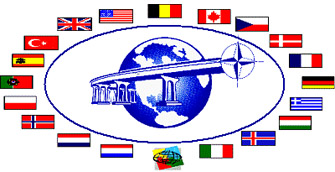 International Flags Surrounding NATO Emblem