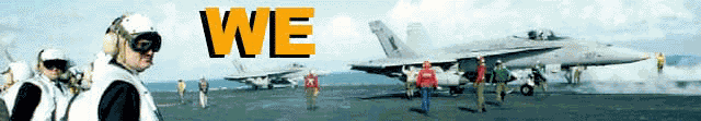 Rotating Banner with Navy personnel working  with planes, helicopters, ships and other duties.  Caption reads:  We Support the Fleet!  Naval Station Norfolk