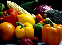 Photo of fresh fruit and vegetables