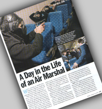 photo of 'A Day in the Life of an Air Marshall' article as published in People magazine