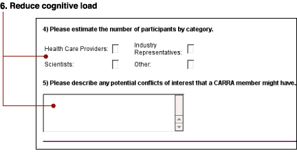 Refence number 6 showing a simplified question structure.