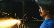 industries image-man using welding torch
