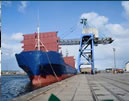 photo of cargo ship at dock