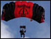 A Soldier of the U.S. Army Special Operations Command Parachute Demonstration Team displays his skills during the "In Pursuit of Liberty" air show at Naval Air Station Oceana, Virginia Beach, Va.      This photo appeared on www.army.mil.