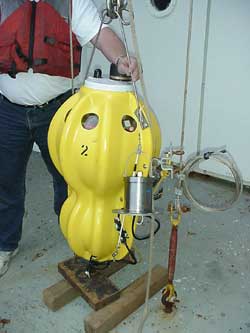 Photo of a Rapid Mobilization Ocean Bottom Seismometer.