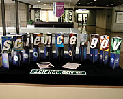 Click for Larger image of science.gov stand-up display