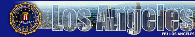 This is a graphic banner for FBI  Los Angeles