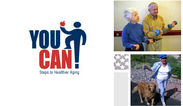 You Can Logo and images of older amercians exercising