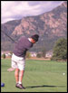 Sgt. Patrick Hawthorne of Fort Meade, Md., tees off on the second hole at Fort Carson Golf Course during the final round of the 2004 Armed Forces Golf Championships in Colorado. Hawthorne finished fifth in the individual mens competition after losing a tiebreaker for third place