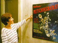Goettel pointing to ballast hitchhikers poster
