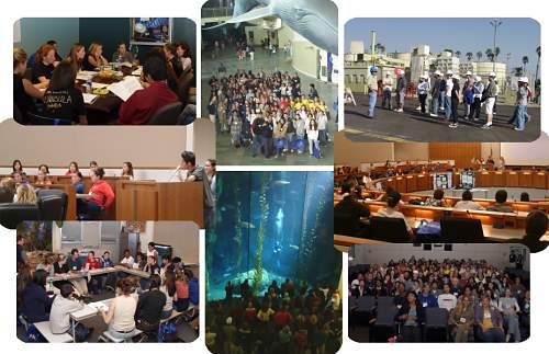 Collage of photos from the AOP Student Ocean Conference