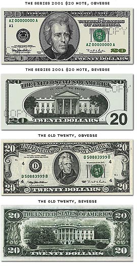The Series 1996-2001 $20 Note