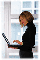 Woman Holding Laptop Computer