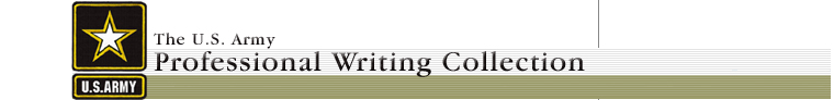 The U.S. Army Professional Writing Collection