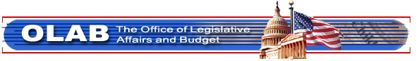 Office of Legislative Affairs and Budget Banner