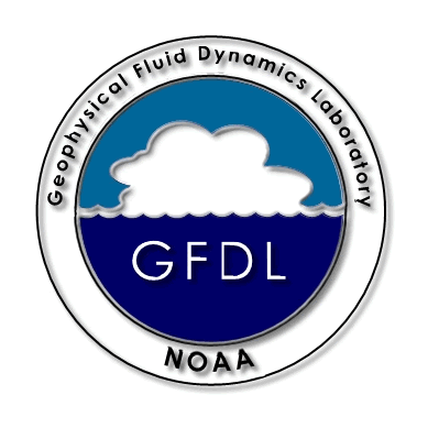 GFDL's logo showing a cloud above the ocean