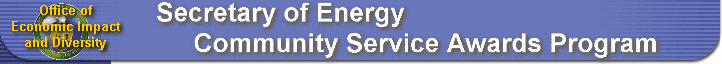 Secretary of Energy Community Service Awards Program Title Banner