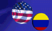 US and Colombian Flag