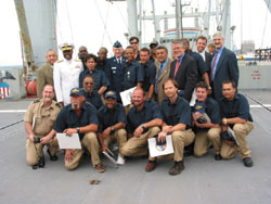 Crew of the Maritime Administration's Ready Reserve Force ship -- the SS WRIGHT