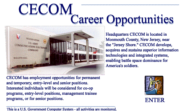 Enter CECOM Job Opportunities